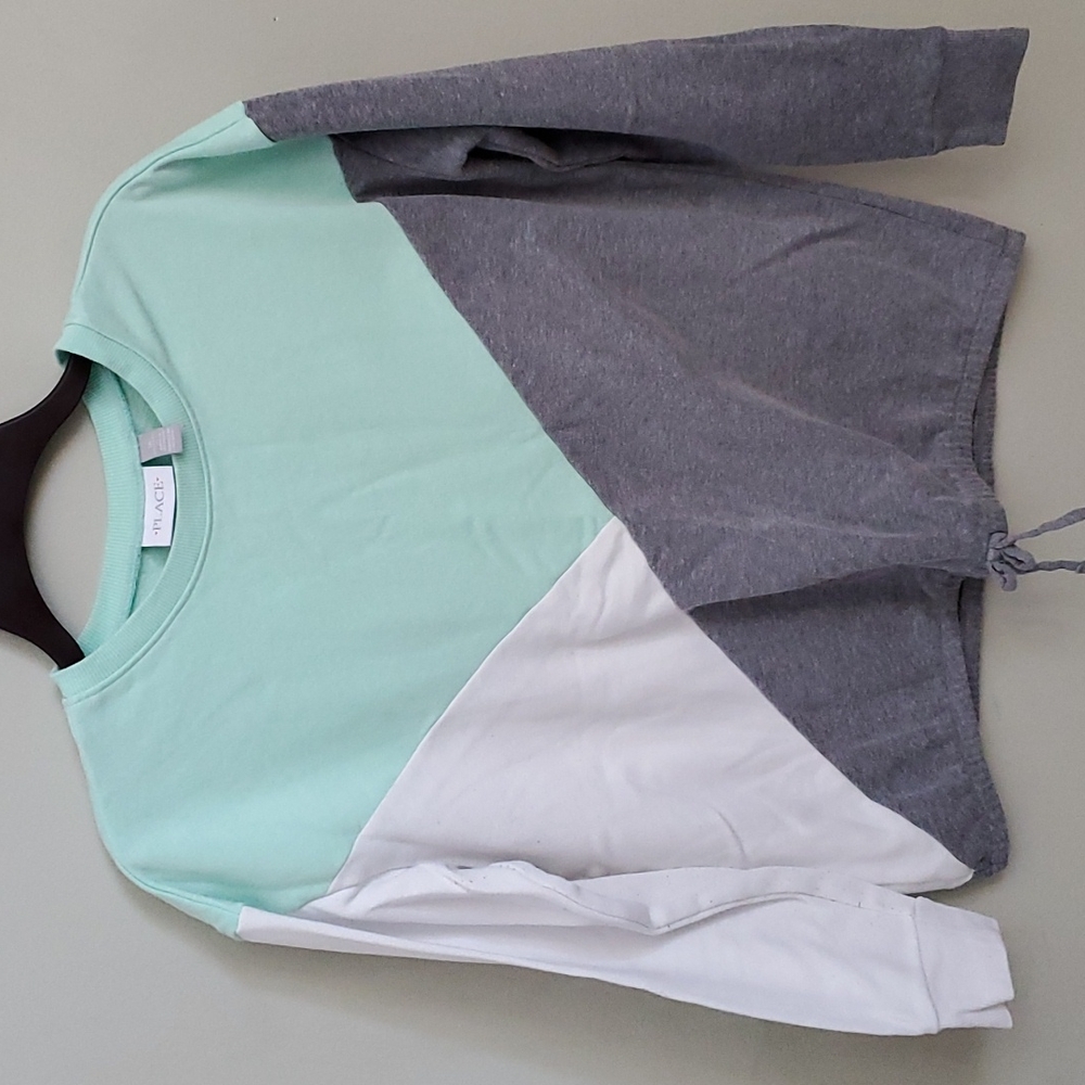 3 for $15 Girl's teal & grey sweatshirt